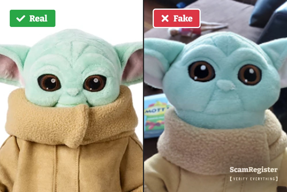 Fake vs real baby Yoda