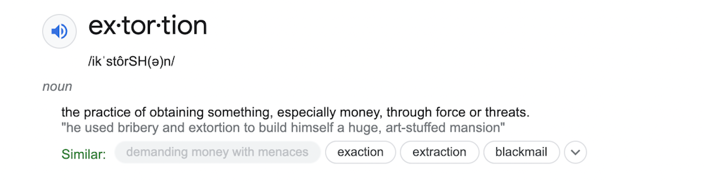 Extortion definition