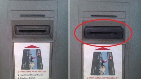 Example of credit card skimmer. 