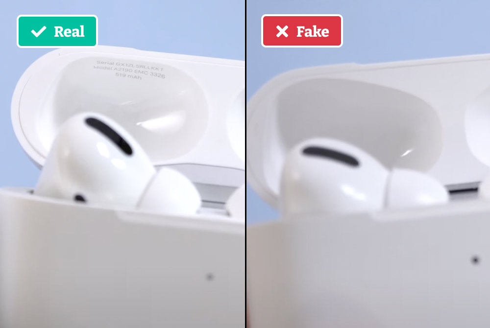 Замена airpods pro. EMC 3326 AIRPODS. Fake AIRPODS vs Original. AIRPODS Pro 2 fake vs Original.
