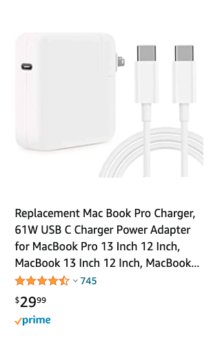Fake MacBook charger
