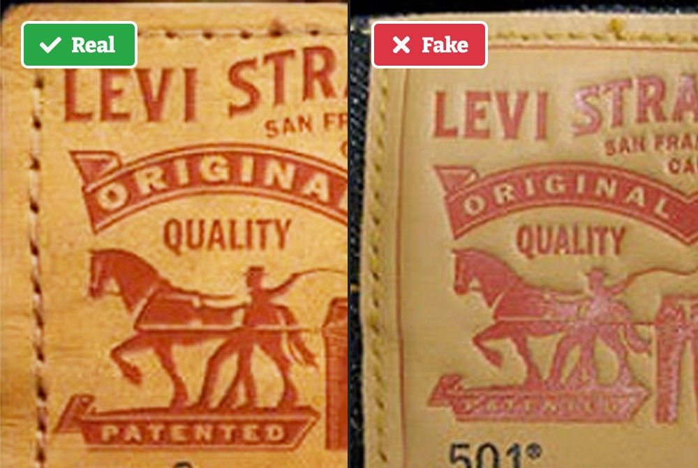 How to spot a fake Levi's Jeans, Levi's 501 Original Jeans