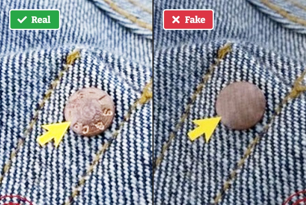 How to spot a fake Levi's Jeans, Levi's 501 Original Jeans, Fit
