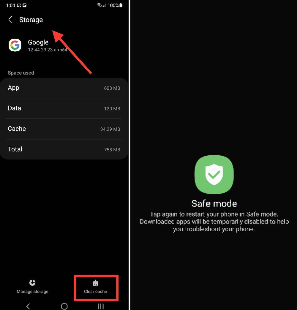 how to clear cache, safe mode, android