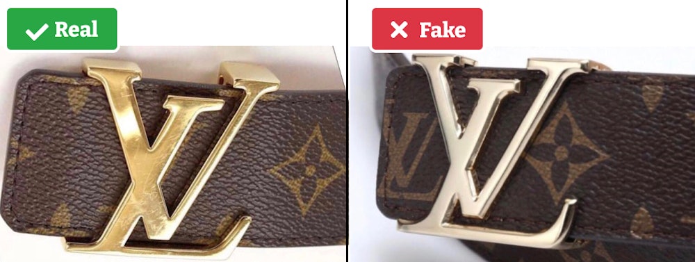 Cómo saber si Louis Vuitton Belt es real [imágenes reales vs falsas] –  Bagaholic