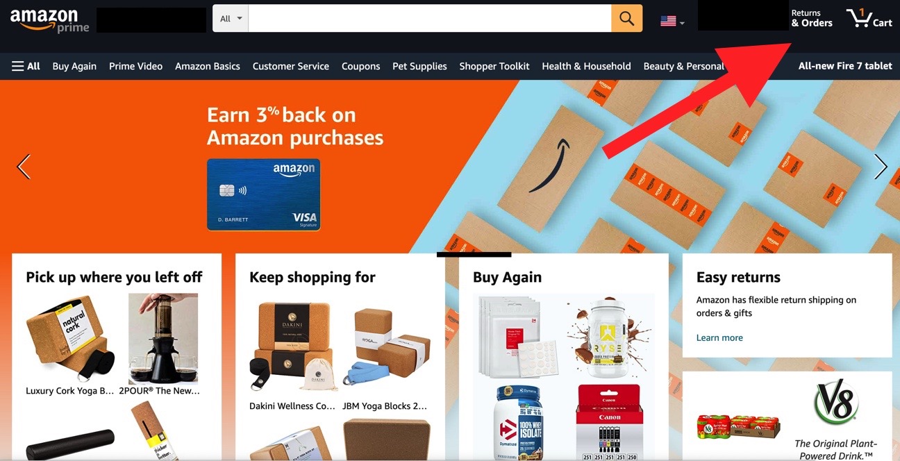 check archived orders amazon app