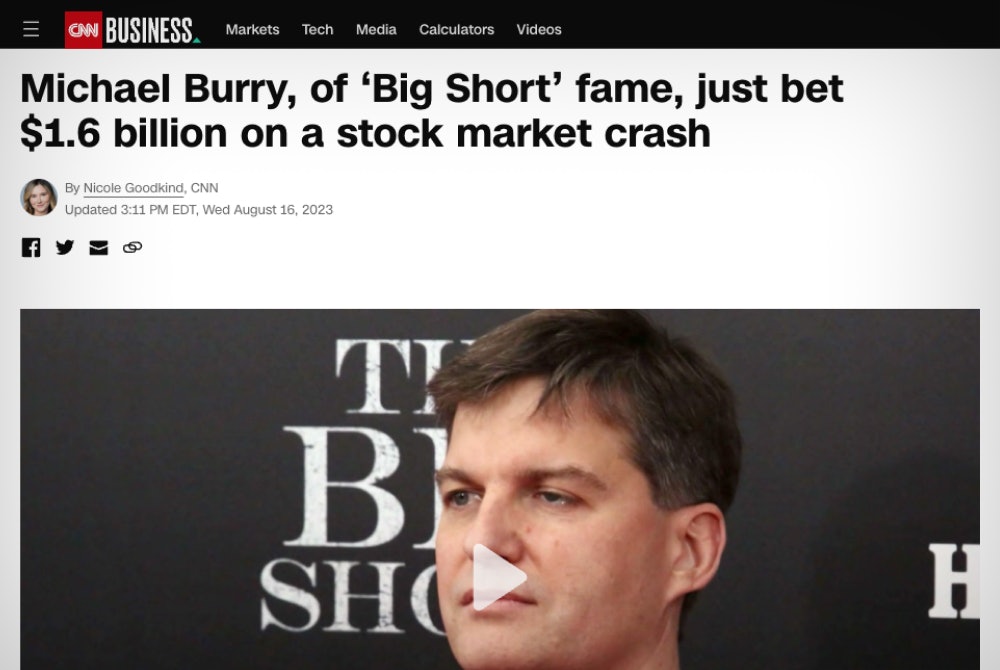 Don't Be Spooked by Michael Burry's Bet Against the Market. The Reporting is Mostly Wrong