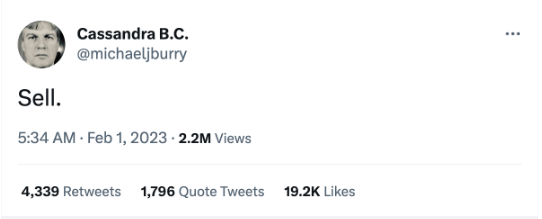 Michael Burry's tweet was deleted