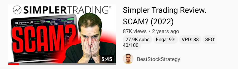 Simpler Trading scam accusation video of 2019