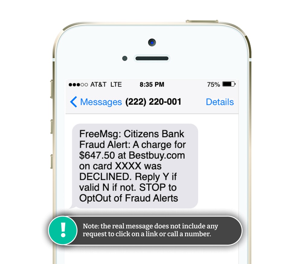 Citizens Bank text scam