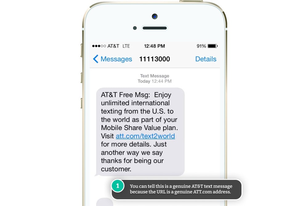 Real AT&T text message.