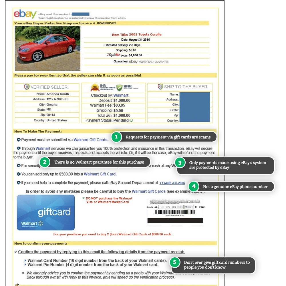 eBay Motors scam.