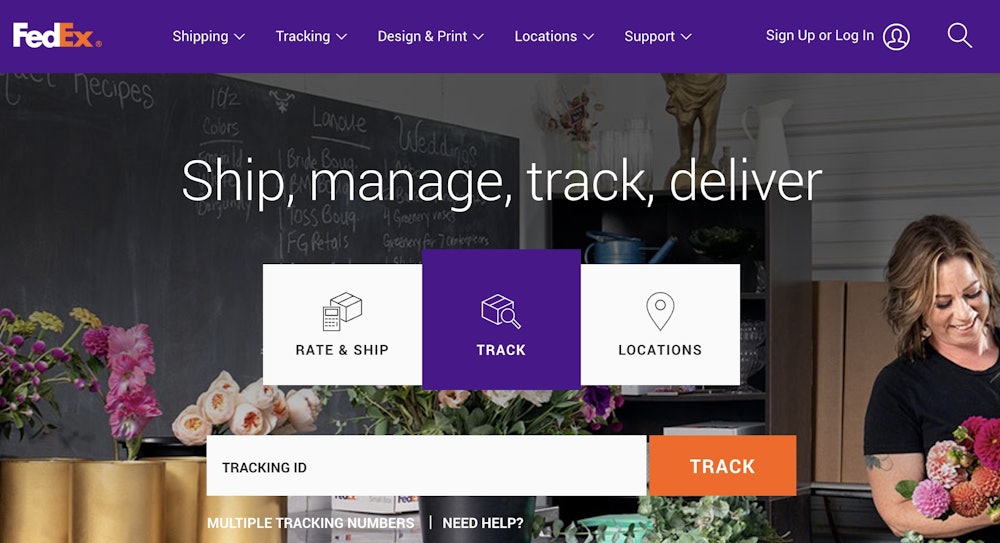 FedEx tracking system