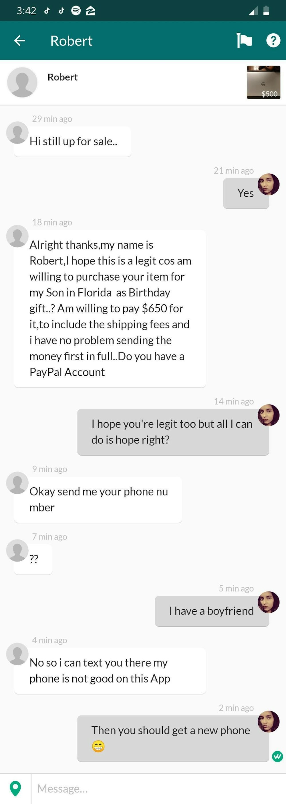 OfferUp payment scam